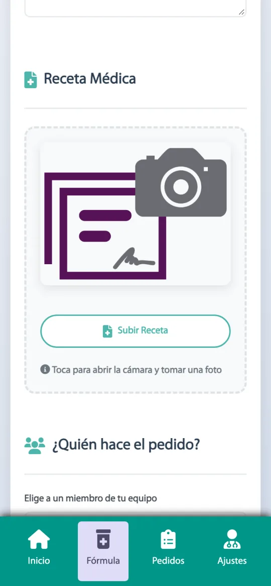 App Mi Formulista: fotografiar la receta al pedir una fórmula