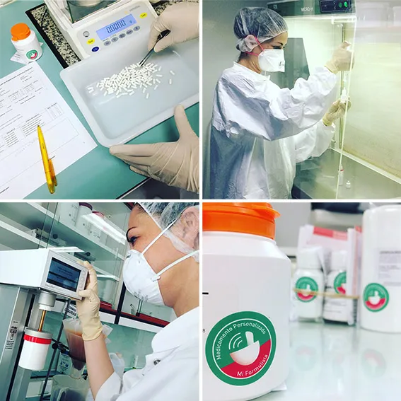 Elaboración de fórmulas magistrales en el laboratorio